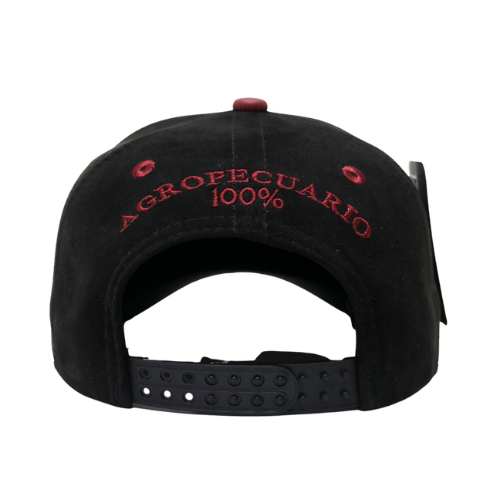 Gorra Gamuza Negra - Visera Vino Tinto