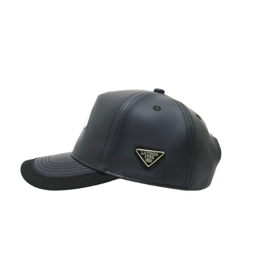Gorra Cuero Negra - Visera Negra