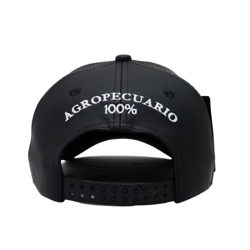 Gorra Cuero Negra - Visera Negra