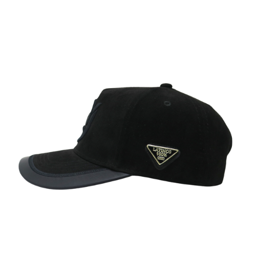 Gorra Gamuza Negro - Visera Negra - Caballo Fino
